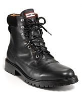 Sturdy style in leather, the Ross has a round toe, full-lace up closure and a super tough lug rubber ousole.