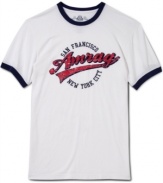 Score big. With cool varsity style, this t-shirt from American Rag is always a win in your casual wardrobe.