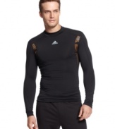 The perfect layer for cold days, this ClimaWarm® adidas shirt keeps you comfortable during any outdoor adventure.