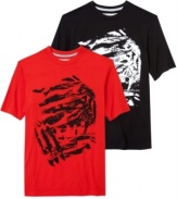 Tear up the competition anywhere you go in this stylish graphic t-shirt from Sean John.