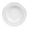 A subtle yet classic collection for formal dining in white fine bone china with platinum-toned accents.