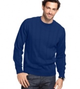 A cool look when the temperature turns cold, throw on this ribbed sweater from John Ashford to warm up your wardrobe.