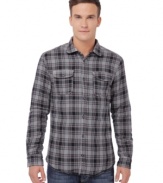 Give your wardrobe a dose of plaid attitude with this shirt from Buffalo David Bitton.