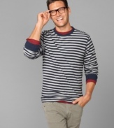 Modern maritime. This striped thermal from Tommy Hilfiger goes from nautical to natty with ease.