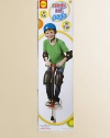 Jump higher, faster and farther on this fun pogo stick. Safety helmet and protective pads recommended, but not included.Encased metal spring for extra safetyEasy grip foam handlesPadded center poleWide rubber foot for improved stabilitySuitable for kids from 44-99lbs or 20-45kgSuitable for ages 9 and upImported