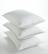 Perfect for back sleepers, the Primaloft Density medium pillow from Hotel Collection provides just the right amount of firm support. Featuring patented Primaloft fill designed for softness, breathability and water resistance. Also features a woven damask cover of 100% cotton in a soft, 400 thread count.