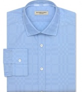 With a tonal check pattern, the Burberry Sanforth dress shirt offers understated, polished style.