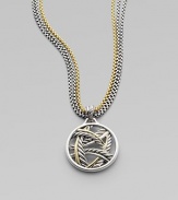 From the Papyrus collection. Cable sterling silver and smooth 18k gold are richly entwined in this circular design.18k gold Sterling silver Width, about 1½ Imported  Please note: necklace sold separately. 