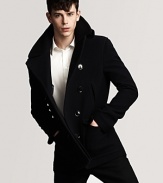 Burberry's faithful take on the classic peacoat brings a certain depth of style to your autumn wardrobe.