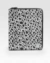 A bold printed leather design that zips around your iPad® for a stylish cover.Printed leatherZip-around closureTwo inside open pockets8½W X 10H X 1DImportedPlease note: iPhone® not included.