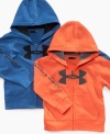 Worn as a sweatshirt or a jacket on warmer days, this Under Armour hoodie will keep him warm and stylish.