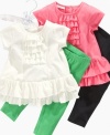 Get her ready in ruffles with this cute tunic and leggings set by First Impressions.