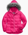 Cute style to complement her look, this puffer coat from Protection Systems puts her in a warm, cozy place.