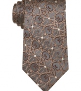 One to grow on. This Alfani skinny tie is is a welcome change to the usual rotation.