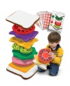 They'll have a blast playing with their food! This stacking game features your child's favorite things to eat.