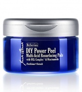 Winner of the 2012 Grooming Award by Men's Health Magazine. A high-potency formula that offers results similar to a professional strength peel with less irritation and down time. In one easy step, it instantly but gently exfoliates the skin, diminishes fine lines and wrinkles, increases firmness and lightens dark spots. 40 pads per jar.