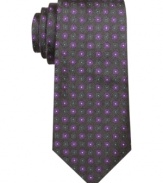 Pinpoints of color on this Ben Sherman skinny tie are the perfect way to update any solid dress shirt.