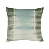 A tie-dye print decorates this fun pillow. Fashioned from a fine silk, it makes a beautiful addition to any home.