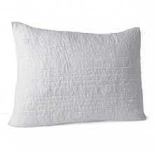 This Sky Pintuck sham adds simple texture to your bedding.