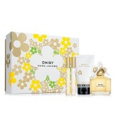 A sparkling floral fragrance that is original and playful, flirtatious with a sweet innocence. For the free-spirited woman who is young at heart, edgy and full of color. Set includes: 3.4 oz. Eau de Toilette Spray, 5.1 oz. Luminous Body Lotion, 0.34 oz. Daisy Eau de Toilette Rollerball and 0.34 oz. Eau So Fresh Eau de Toilette Rollerball.