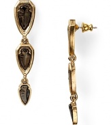 Dangly and dramatic. Tap into House of Harlow 1960's brand of vintage-inspired cool with these dangerous-chic arrowhead drop earrings.