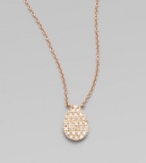 A delicate style with a dazzling teardrop pendant in 18k rose gold. Diamonds, .11 tcw18k rose goldLength, about 15 to 16½; adjustablePendant size, about ½Lobster clasp closureImported 