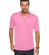 Tee off. Set yourself up for a day of aces in this comfortable  performance polo from Izod.