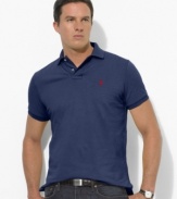 Short-sleeved polo shirt cut for a comfortable, classic fit.