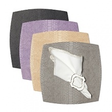 Set a sophisticated, city-chic table with these faux snakeskin placemats.