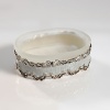 Elaborate, elegant bath accessories for the traditional home, hand-enameled with antique silver accents.