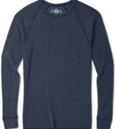 Rock your casual wardrobe with the textured slub fabrication of this American Rag thermal.