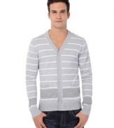 Not your grandpa's knits-the current climate calls for this sharp cardigan from Buffalo David Bitton.