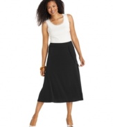 Casual classic: JM Collection's A-line skirt comes in neutral colors and a flattering silhouette to pair perfectly with anything in your closet!