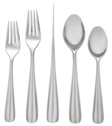 Arm yourself for any meal with the sleek, stainless steel Erol 5-piece place settings. A beveled handle and unique knife design inspire clean, modern dining.