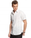 This Calvin Klein plaid shirt is all about the fine print for summer.