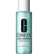 Gentle, medicated formula exfoliates to clear dead surface cells, reduces excess oil that can lead to breakouts. Unclogs pores. Oil-absorbing powders eliminate shine. Soothes irritation, redness. HOW TO USE: SHAKE WELL. Using a cotton ball, sweep over face and throat, avoiding eye area. Use AM and PM after cleansing with Acne Solutions Cleansing Foam. If bothersome drying or peeling occurs, reduce usage. After acne clears, continue using for preventative care.