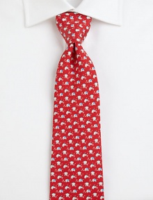 This silk tie will be a stylish conversation starter, thanks to its lively elephant print.SilkDry cleanMade in Italy