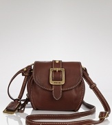 Compact style goes rugged with this Western-inspired crossbody bag from Frye. In rich leather with buckled detailing, it's a perfect partner for pared down denim.