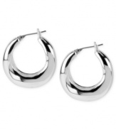 Stunning in silver tones. This pair of earrings from Robert Lee Morris has a sculptural silhouette and is crafted from silver-tone mixed metal for classic appeal. Approximate drop: 1 inch.