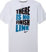 There's always room to keep going with this motivational graphic t-shirt from Nike.