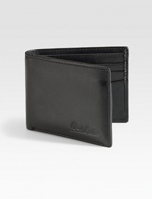 Full grain leather walllet with a removable ID case, accented by an embossed paisley and printed lining, for a signature finish.One billfold compartmentSix card slotsLeather4W x 3HImported