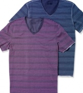 Step up your casual game with these striped t-shirts from INC International Concepts.