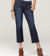 These capri jeans from Lucky Brand Jeans offer a flattering straight leg and cropped inseam. Pair them with sky-high heels and make a statement!