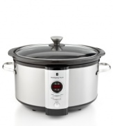 Slow & steady wins the taste. Behold the beauty of slow cooking in your space with this 7-qt. masterpiece. Housing a removable ceramic pot and offering an easy-to-use electronic control panel, this slow cooker automatically shifts to keep warm at the end of cooking, so food is ready to eat when you arrive. 1-year warranty. Model WPSCOO10.