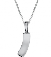 Keep everything in line. Giani Bernini's sleek linear pendant is crafted in sterling silver and comes on a matching chain. Approximate length: 18 inches. Approximate drop: 1/2 inch.