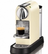 Sleek and simple, the Nespresso Citiz D110 espresso machine takes up a tiny space on your countertop, yet brews strong, smooth espresso to get you through the day. Intuitive one-touch controls ensure you brew the perfect cup every time. One-year warranty. Model D110.