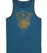 Get a retro vibe for some old-school fun in this graphic tank from O'Neill.