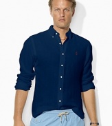 Polo Ralph Lauren Solid Linen Sport Shirt - Classic Fit