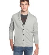 This shawl collar cardigan from Kenneth Cole Reaction is a seaworthy addition to your fall fashion.