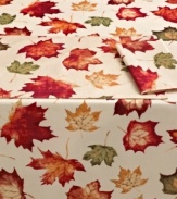 Feels like fall. A plethora of autumnal leaves in rich, crisp hues creates an inspiring new look for the best season ever in these Cedar Brook napkins. (Clearance)